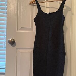 Zara Charcoal Sleeveless Midi Dress